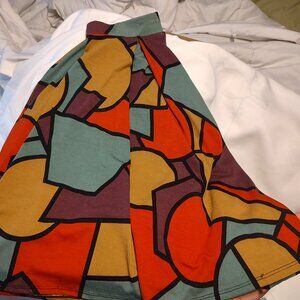 LULAROE Stained glass circle skirt WITH POCKETS
